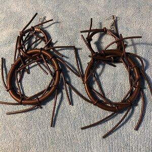 Black Rubber Hoop Earrings